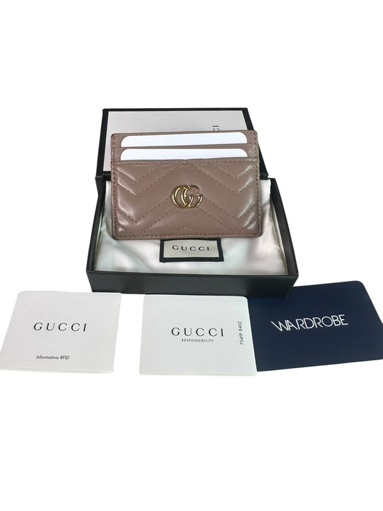 Gucci Handbags - Gucci Card Holder in Taupe and Black